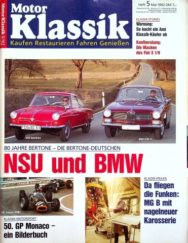 Deckblatt Motor Klassik (05/1992)